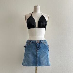 handmade satin black adjustable bralette